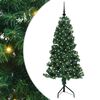 vidaXL Albero di Natale Artificiale Angolare con 150 LED Verde 150 cm