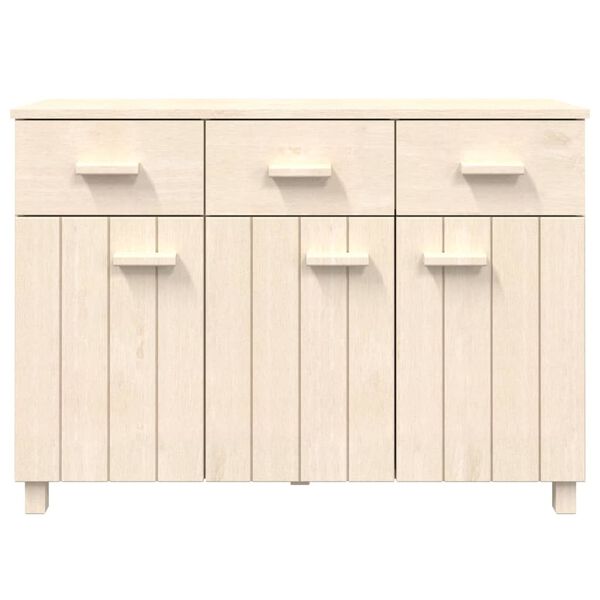 vidaXL Credenza HAMAR ambra 113x40x80 cm in Legno Massello di Pino