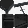 vidaXL Set da Pranzo per Giardino con cuscino 5 pcs Nero polyrattan