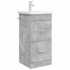vidaXL Mobile da bagno con lavabo Grigio Cemento 42 x 40 x 84,5 cm