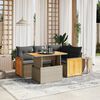 vidaXL Set Divano da Giardino 5 pz con Cuscini Grigio in Polyrattan