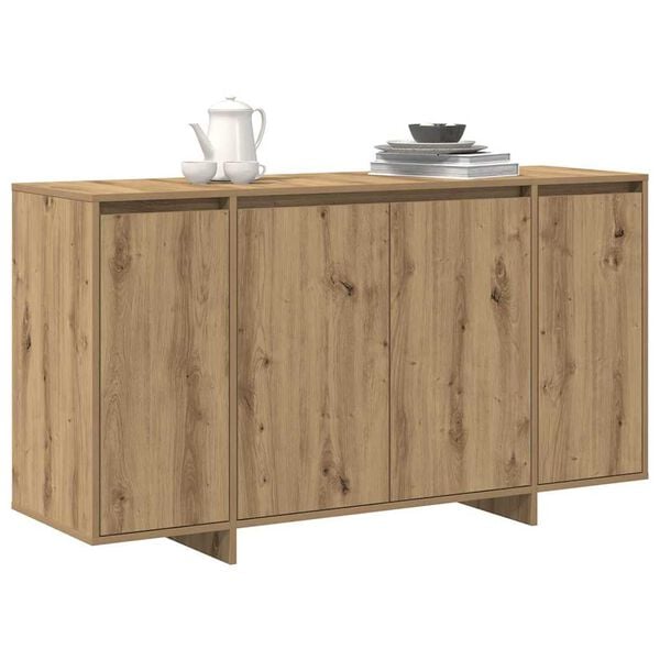 vidaXL Credenza Rovere artigianale 135 x 41 x 75 cm Legno multistrato