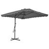 vidaXL Ombrellone da Esterni con Palo in Acciaio 250x250cm Antracite