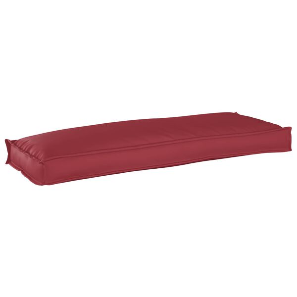 vidaXL Cuscino per panca pallet Rosso Vino 110 x 40 x 8 cm