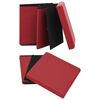 vidaXL Sgabello con Contenitore Pieghevole Rosso Vino in PVC