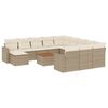 vidaXL Set Divano da Giardino 13 pz con Cuscini Beige in Polyrattan