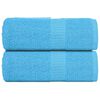 vidaXL Asciugamani FROGN 2 pz Turchese 30x30 cm 360 g/m&sup2;