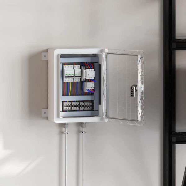 vidaXL Armadio di Controllo Grigio 32 x 15 x 35 cm Plastica ABS