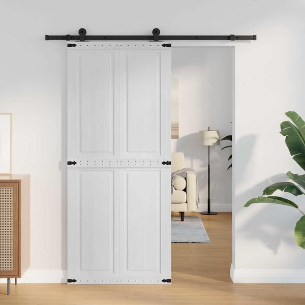 vidaXL Porta Corona Bianco 90 x 210 cm Legno multistrato