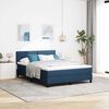 vidaXL Letto a molle con materasso con led Blu 160 x 200 cm Tessuto