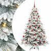 vidaXL Albero di Natale artificiale con 300 LED Bianco 180 cm PE e PVC