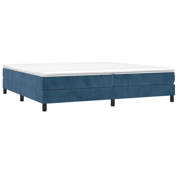 vidaXL Struttura Letto a Rete a Molle Blu Scuro 200x200 cm in Velluto