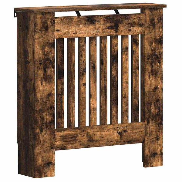 vidaXL Copertura per radiatori Rovere fum&eacute; 78 x 19 x 81,5 cm