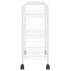 vidaXL Carrello da Cucina con 3 Ripiani Bianco 46x26x64 cm in Ferro