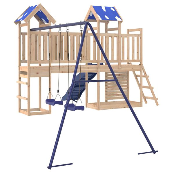 vidaXL Set da Gioco da Esterno in Legno Massello di Pino