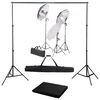vidaXL Kit per Studio Fotografico con Set di Luci e Fondale
