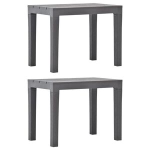 vidaXL Panchine da Giardino 2 pz Mocca in Plastica