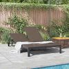 vidaXL Lettino da Sole 1-persona Marrone 206 x 62.5 x 74 cm polyrattan