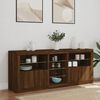 vidaXL Credenza con Luci LED Rovere Marrone 162x37x67 cm