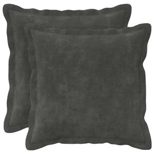 vidaXL Cuscino con cuscino HOUTEN 2 pz Antracite Fleece in microfibra