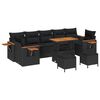 vidaXL Set Divano da Giardino 10 pz Nero polyrattan