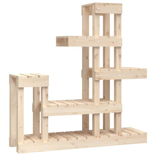 vidaXL Supporto per Piante 92x25x97 cm in Legno Massello di Pino