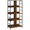 vidaXL Libreria Rovere Fumo 78,5x33x153 cm in Legno Multistrato