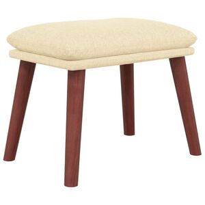 vidaXL Poggiapiedi Crema 45x29,5x35 cm in Tessuto