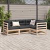 vidaXL Set Divano da Giardino 4 pz con Cuscini Legno Massello di Pino