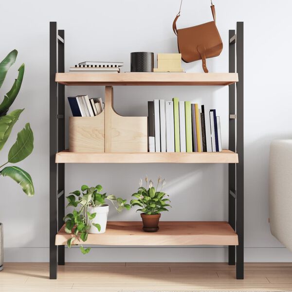 vidaXL Ripiano a Parete 80x60x(2-6) cm Massello Rovere Non Trattato