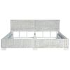 vidaXL Giroletto senza Materasso Grigio Naturale Vero Rattan 180x200cm