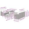 vidaXL Set Divano da Giardino con cuscino 8 pcs Beige e Grigio Chiaro