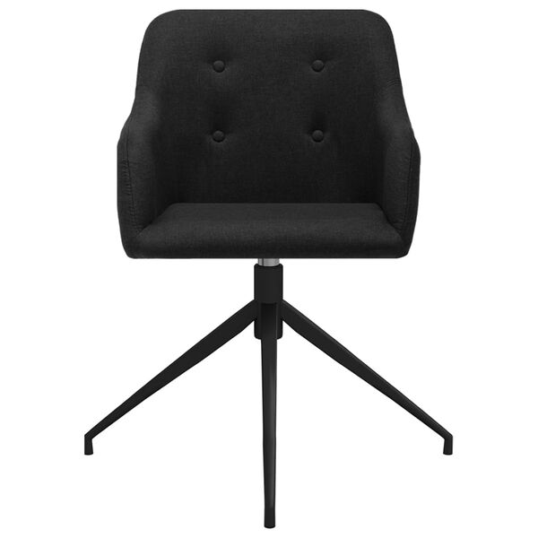 vidaXL Sedie da Pranzo Girevoli 2 pz Nere in Tessuto