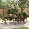 vidaXL Set da Pranzo per Giardino 7 pcs Marrone e Nero