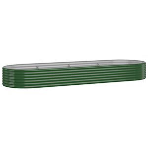 vidaXL Letto Giardino Acciaio Zincato 322x100x36 cm Verde