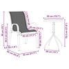 vidaXL Set Bistro da Giardino 3 pcs Grigio Acciaio