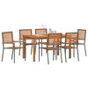 vidaXL Set da Pranzo per Giardino 7 pcs Grigio