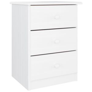 vidaXL Comodino ALTA Bianco 41x35x55,5 cm in Legno Massello di Pino