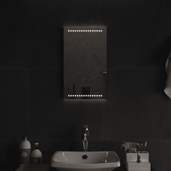 vidaXL Specchio da Bagno con Luci LED 30x50 cm