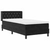 vidaXL Letto a molle con materasso Nero 190 x 90 cm Velluto