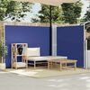vidaXL Tenda da Sole Laterale Retrattile Blu 140x600 cm