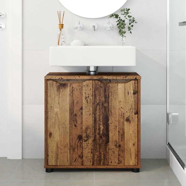 vidaXL Mobile per lavabo da bagno Legno vecchio 60 x 30 x 60 cm