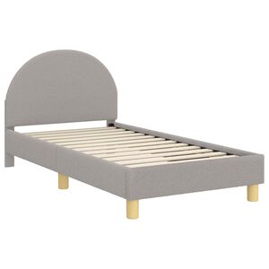 vidaXL Struttura letto bambini con testata Grigio chiaro 80 x 160 cm