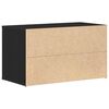 vidaXL panchina con cassetto Nero 80 x 40 x 45 cm Legno multistrato