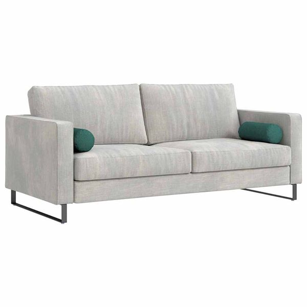 vidaXL Cuscini a rullo 2 pcs Verde Scuro &Oslash; 15 x 40 cm Tessuto