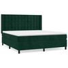 vidaXL Giroletto a Molle con Materasso Verde Scuro 180x200 cm Velluto
