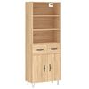 vidaXL Credenza Rovere Sonoma 69,5x34x180 cm in Legno Multistrato