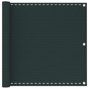 vidaXL Schermo da balcone Verde Scuro 75 x 700 cm HDPE e alluminio