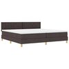 vidaXL Letto a Sorgente LED con led Marrone Scuro 200 x 200 cm Tessuto