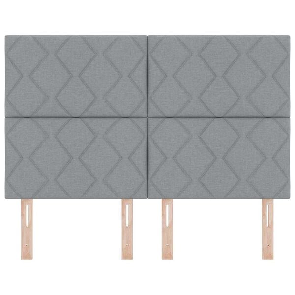 vidaXL Testiera con testiera Grigio chiaro 160 cm Pelle Sintetica